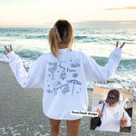 Coastal Doodle Personalized Hamptons Bachelorette Crewnecks