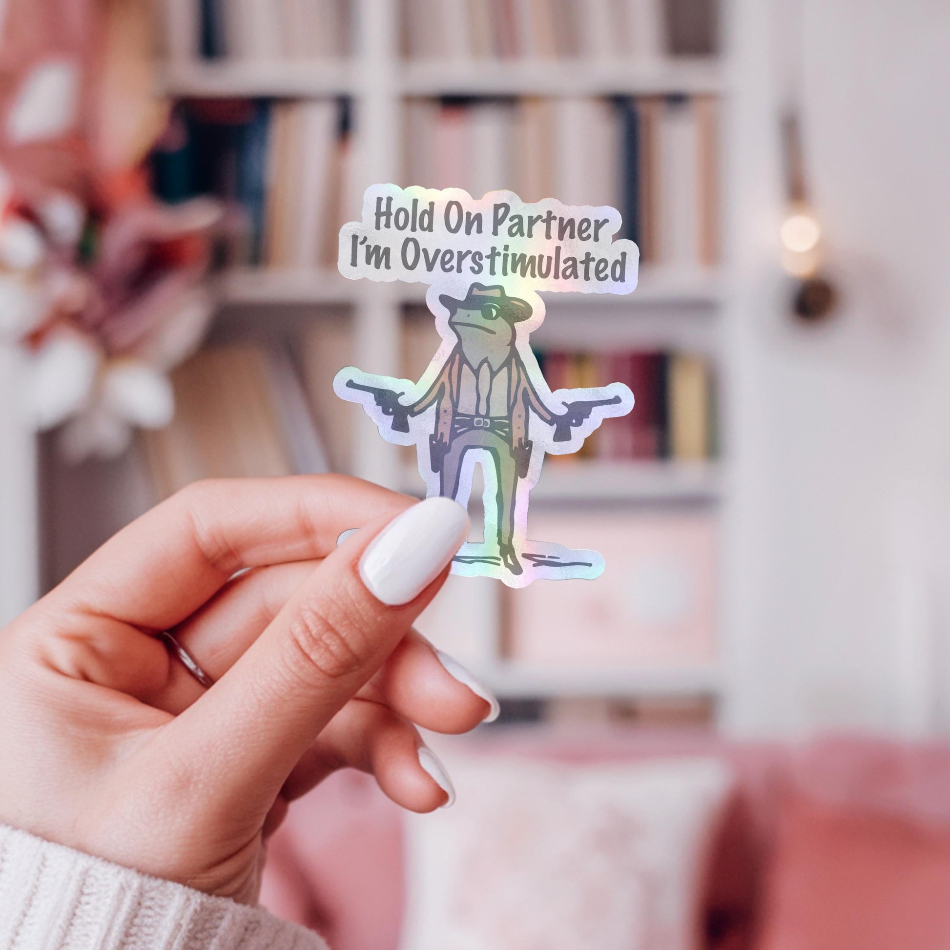 Cowboy Frog Sticker – Funny Overstimulated Waterproof