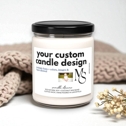 Custom Candle – Personalized Label Soy Candle Gift