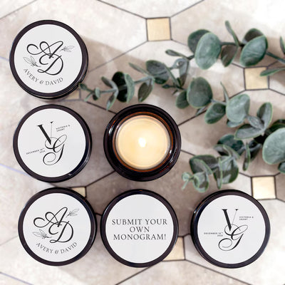 Personalized Wedding Favor Candles, Mini Candles, Bridal Shower Tea Candle Favors