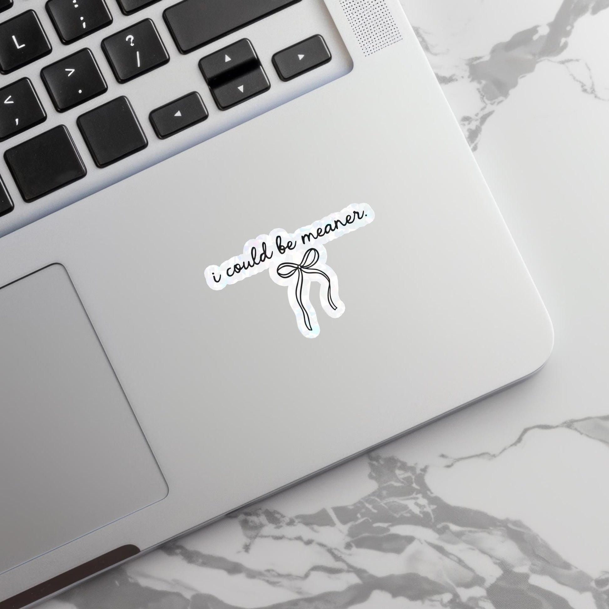 I Could Be Meaner Sticker – Sassy Coquette Waterproof – view 2