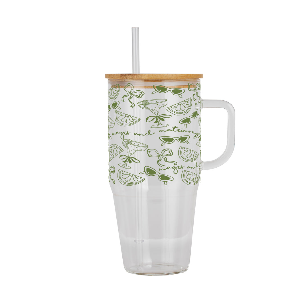 Margs and Matrimony Bridesmaids Cup With Lid & Straw