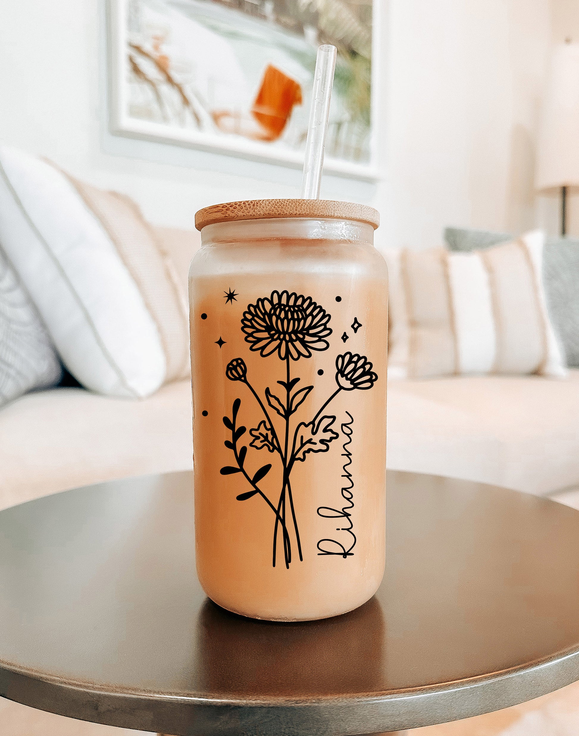 Birth Flower Gift Cups – Personalized Name Tumbler – view 4