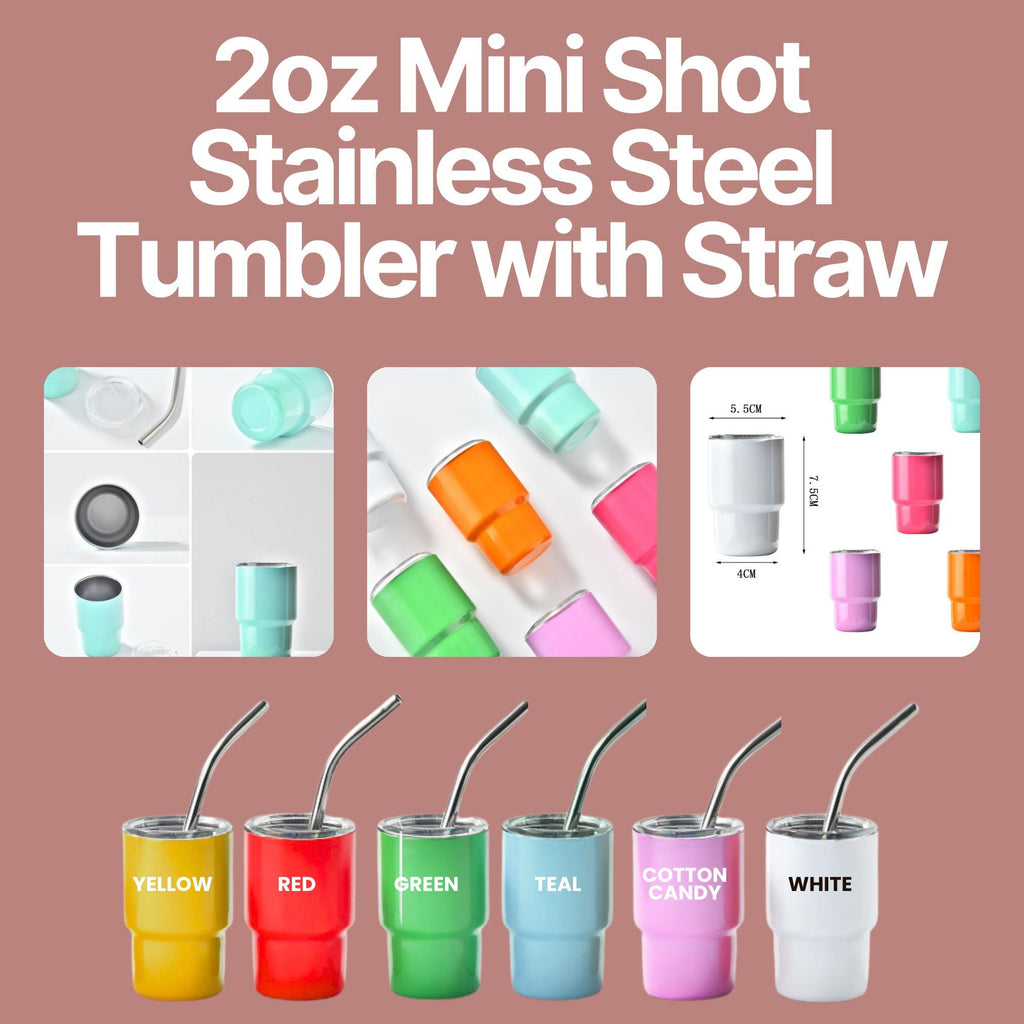 Custom 3oz Mini Stainless Steel Shot Tumbler