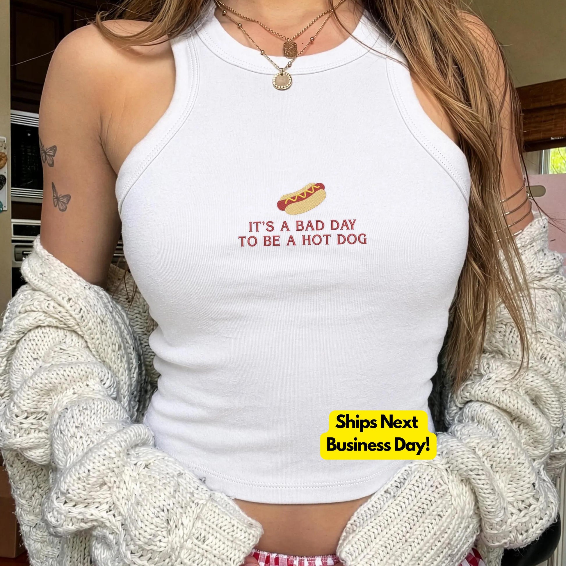 Bad Day to Be a Hotdog Tank – Funny 4th of July Crop