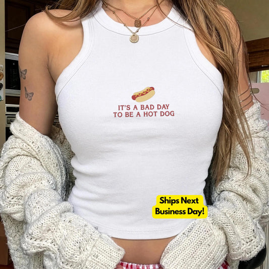 Bad Day to Be a Hotdog Tank – Funny 4th of July Crop