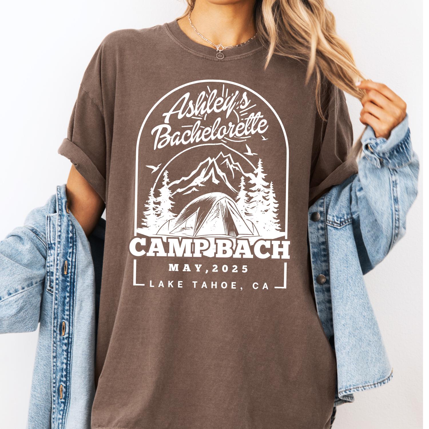 Camp Bachelorette Shirts – Custom Retro Summer Camp Tee – view 5