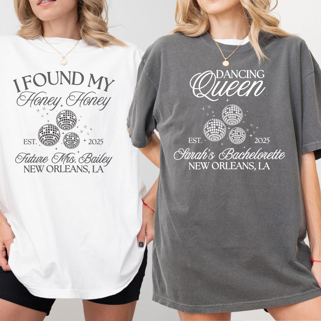 Custom Disco Mamma Mia Bachelorette Party Shirts