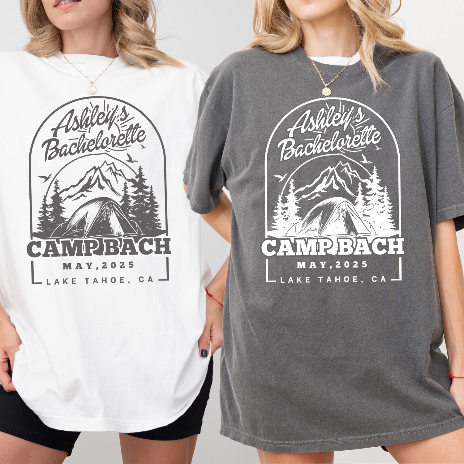 Camp Bachelorette Shirts – Custom Retro Summer Camp Tee – view 2
