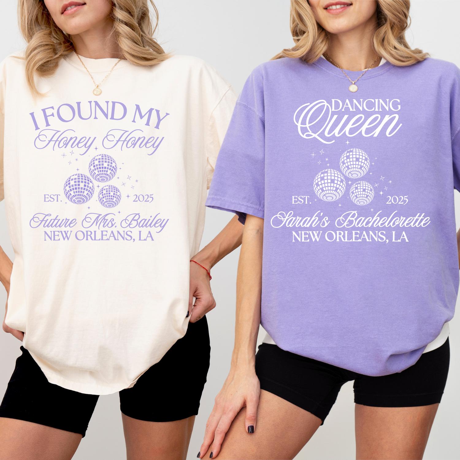 Custom Disco Mamma Mia Bachelorette Party Shirts