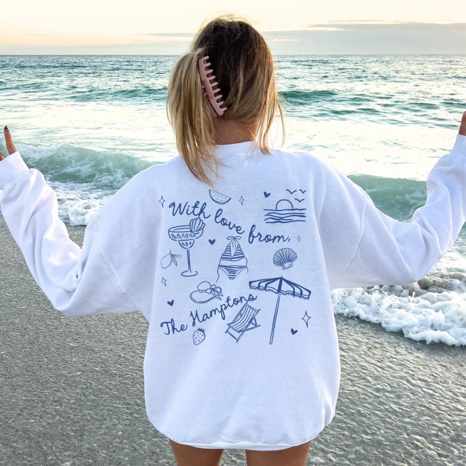 Coastal Doodle Personalized Hamptons Bachelorette Crewnecks