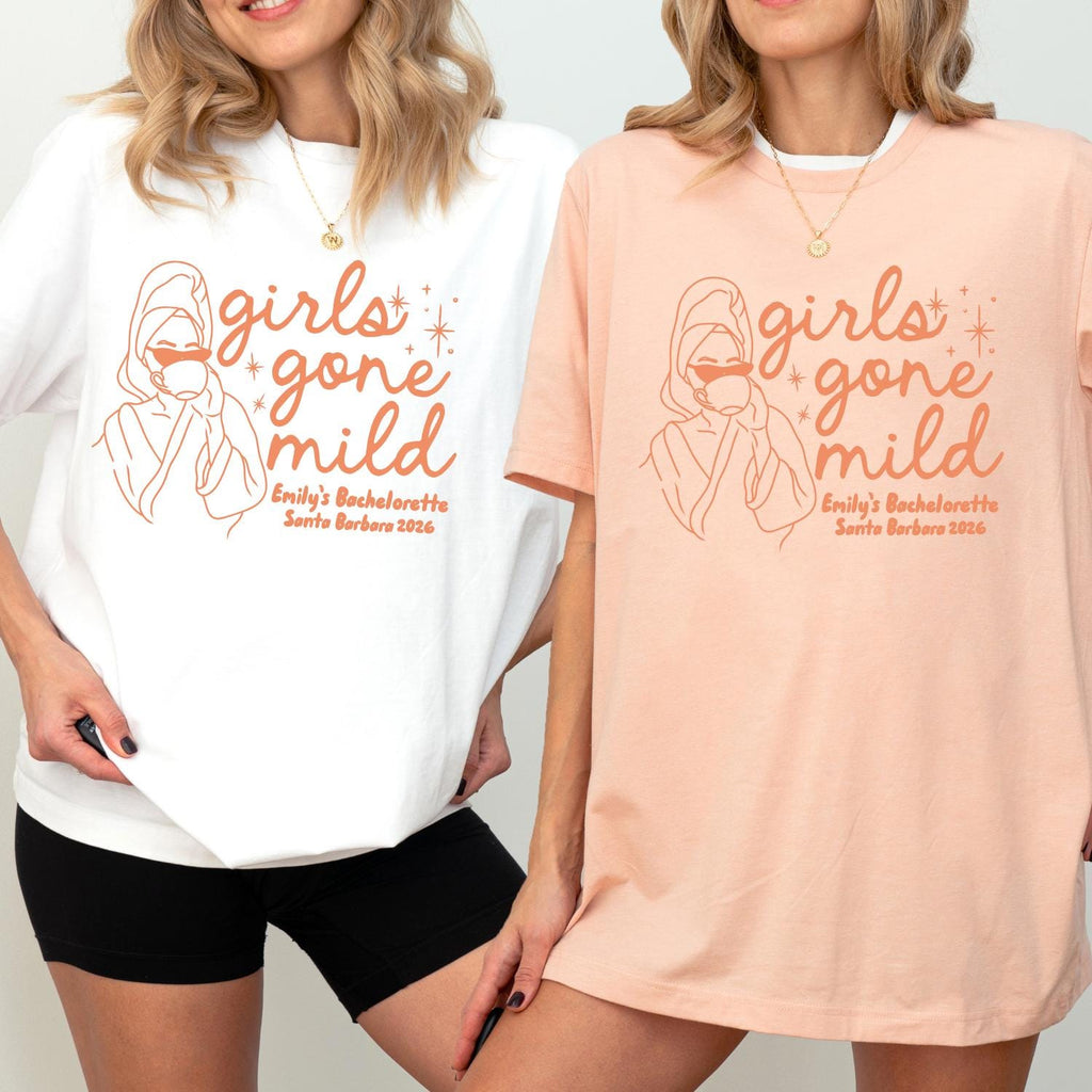 Personalized Girls Gone Mild Bachelorette Party Shirts