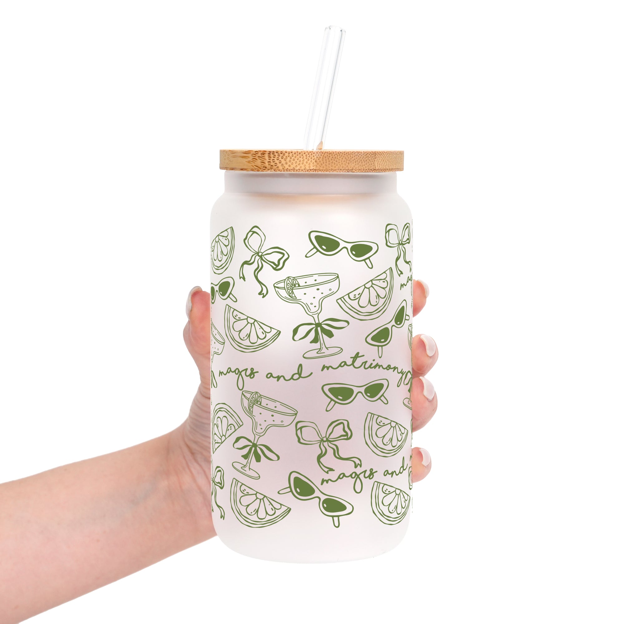 Margs and Matrimony Bridesmaids Cup With Lid & Straw