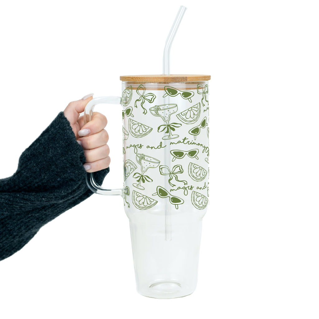 Margs and Matrimony Bridesmaids Cup With Lid & Straw