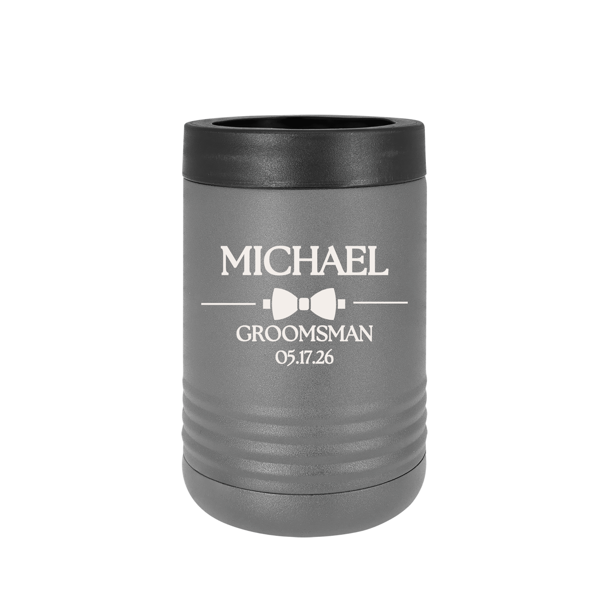 Metal Engraved Groomsman Can Cooler