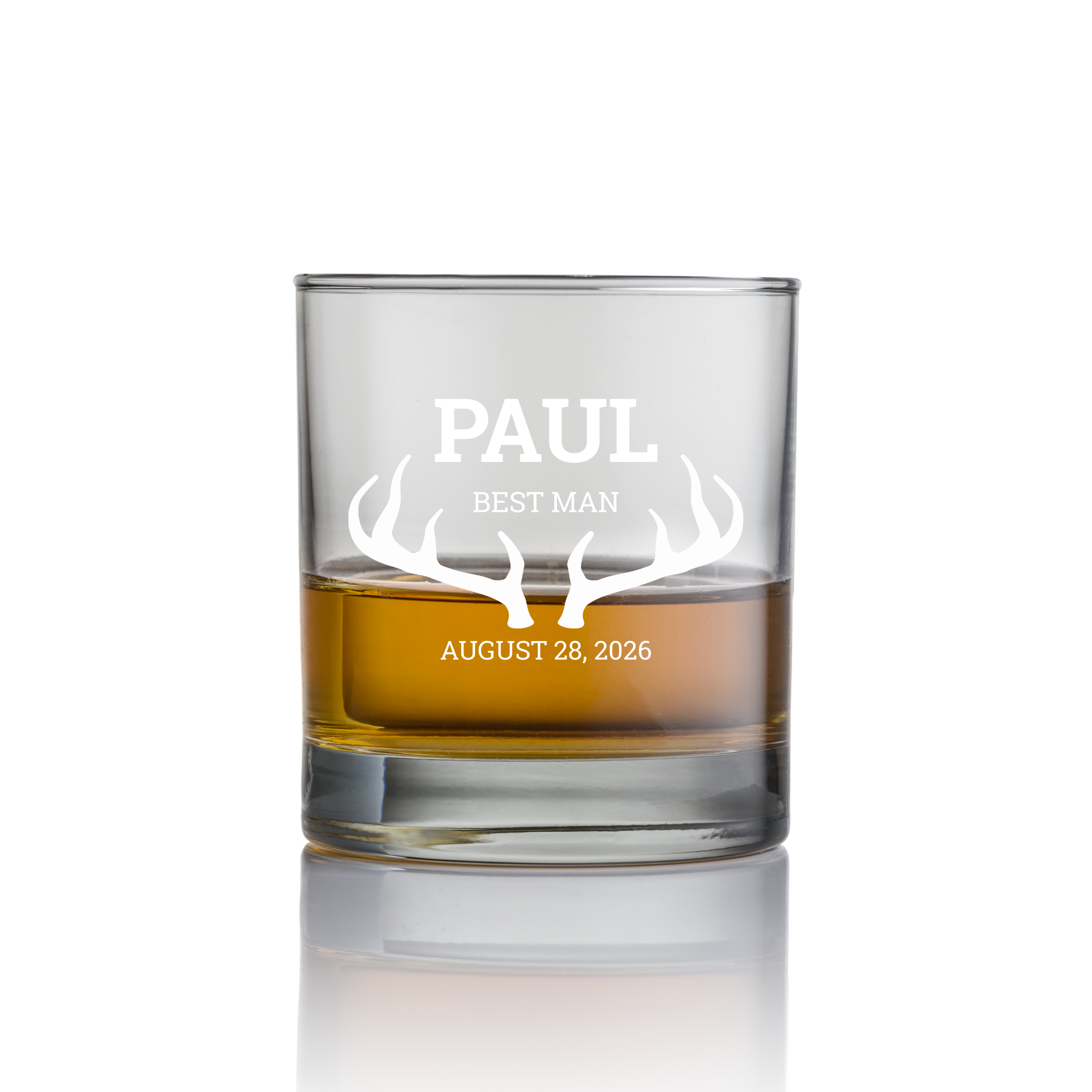 Custom Groomsmen Engraved Rocks Glass