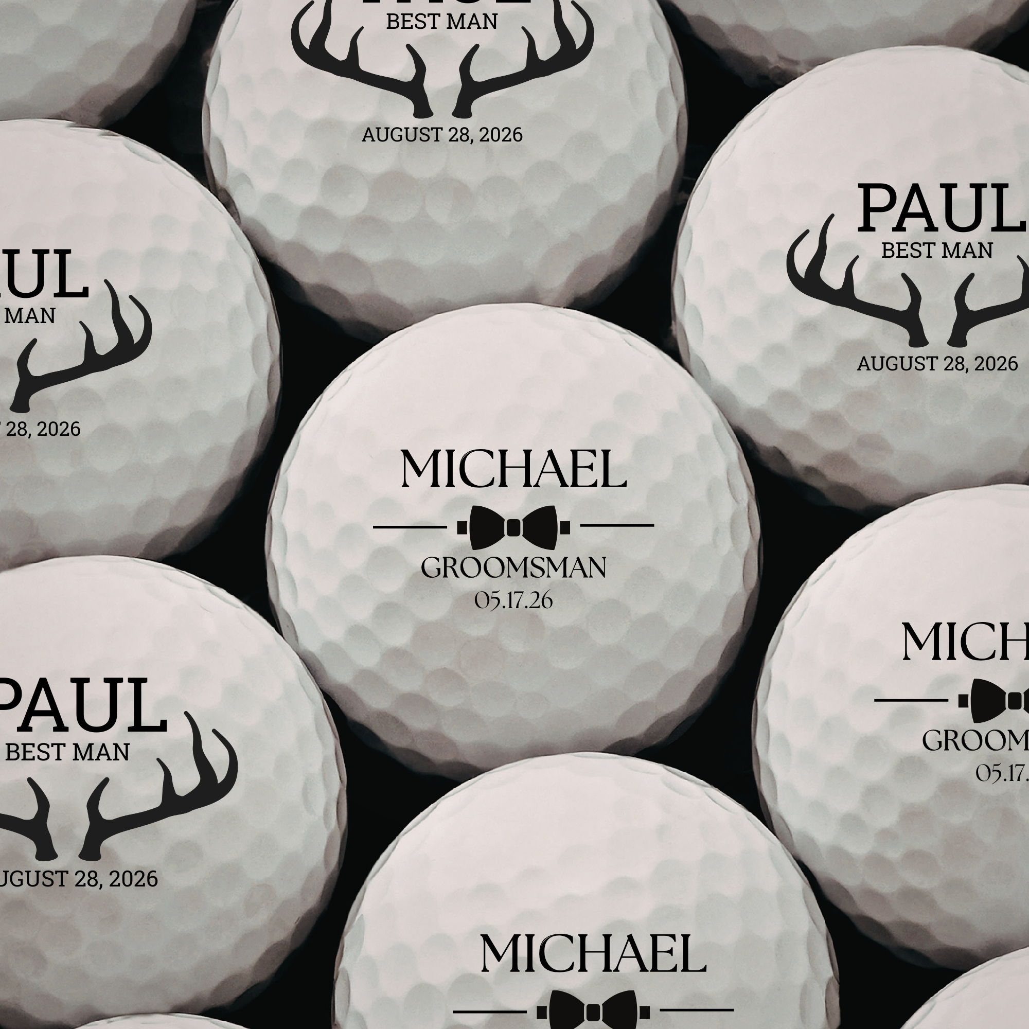 Custom Groomsmen Golf Balls
