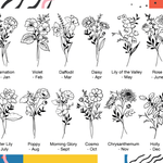 Personalized Birth Flower with Lid and Straw
