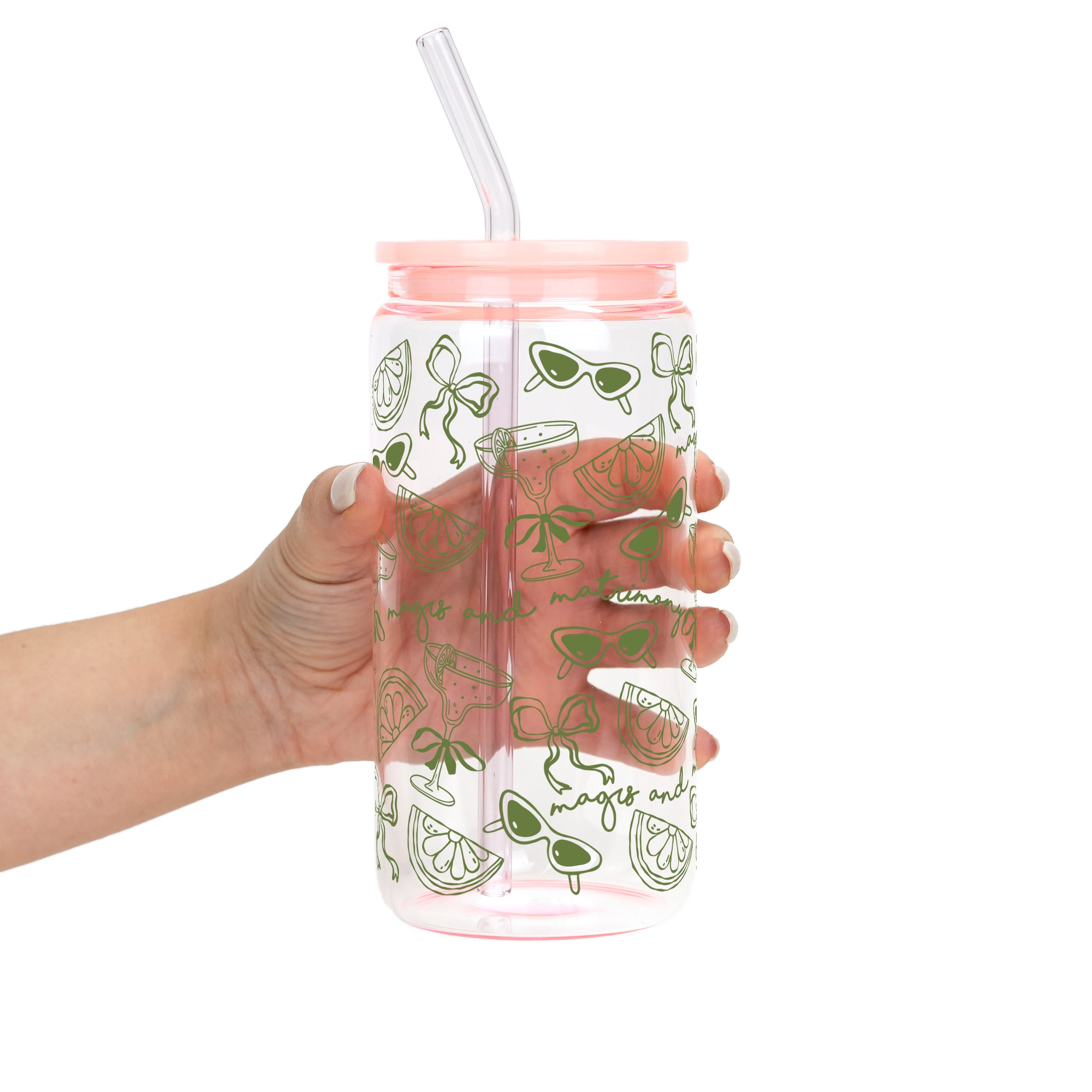 Margs and Matrimony Bridesmaids Cup With Lid & Straw