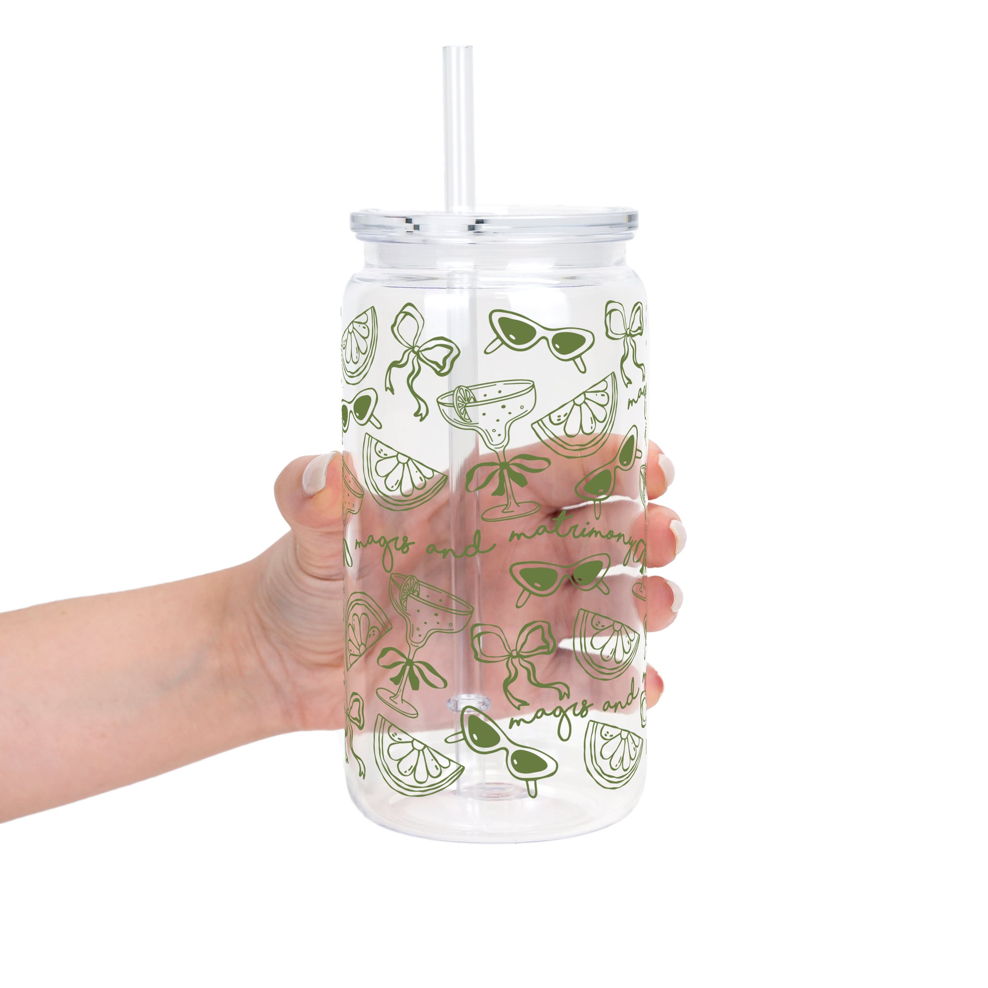 Margs and Matrimony Bridesmaids Cup With Lid & Straw