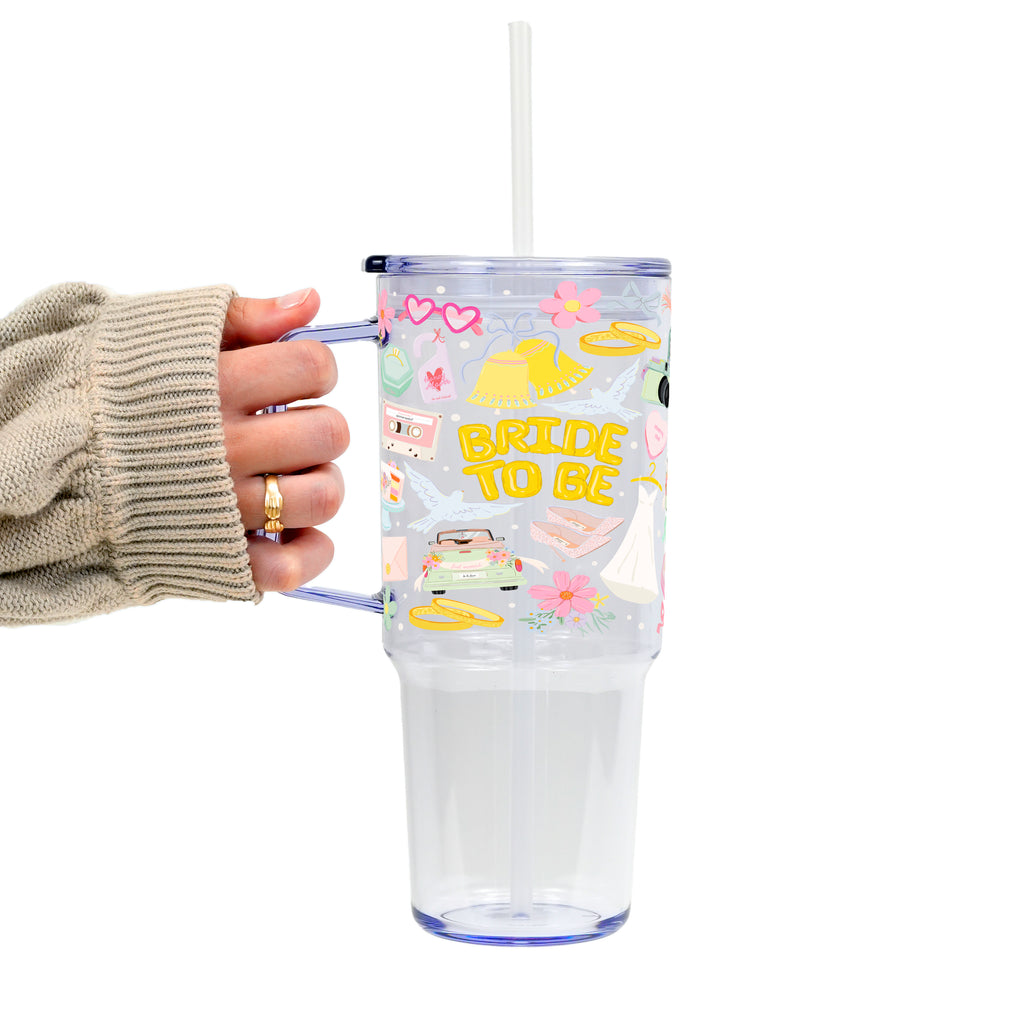 Bride To Be Tumbler With Lid & Straw