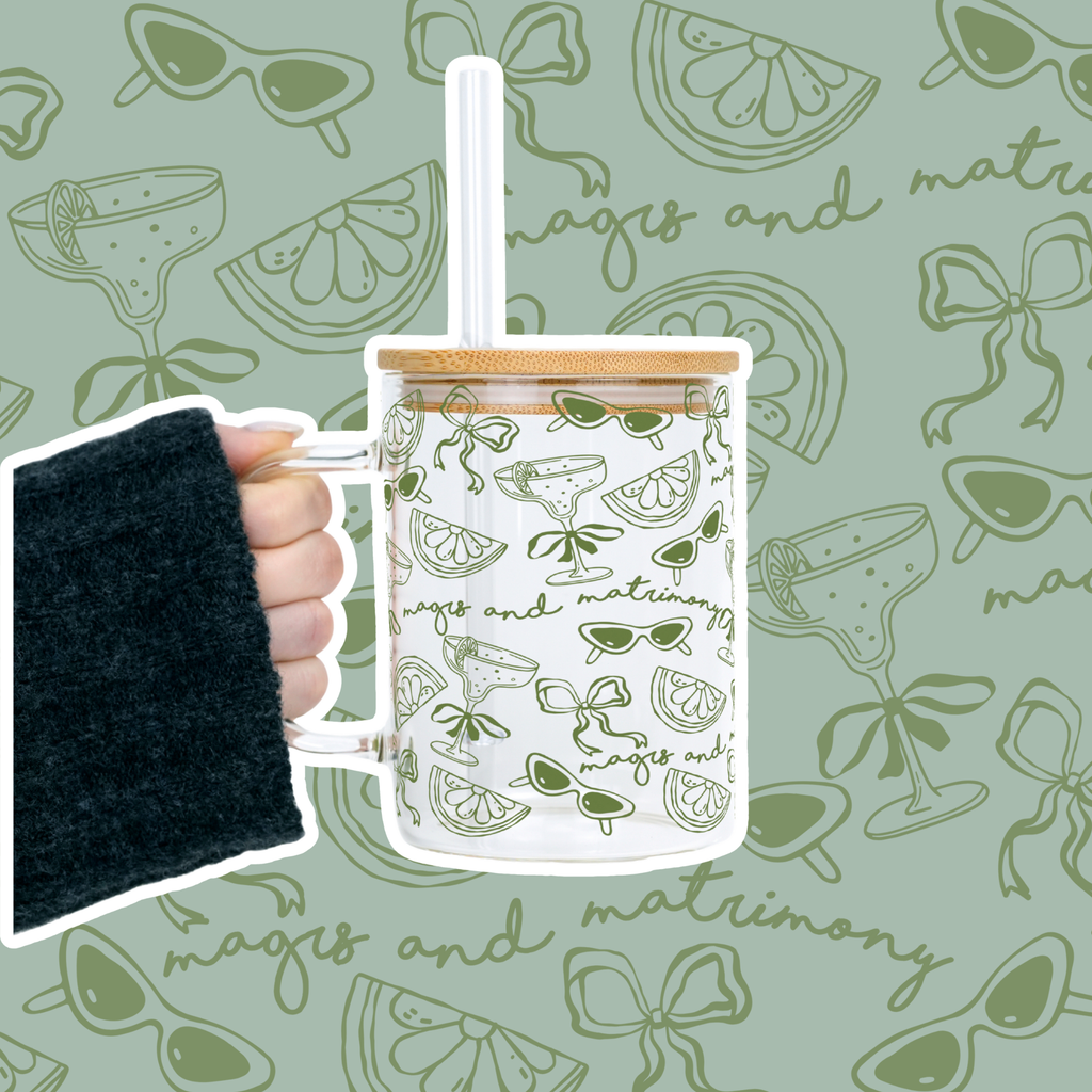 Margs and Matrimony Bridesmaids Cup With Lid & Straw