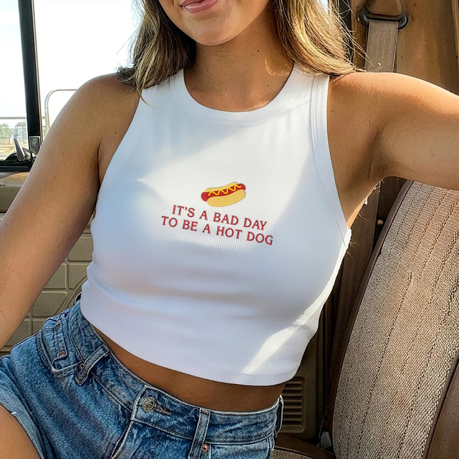 Bad Day to Be a Hotdog Tank – Funny 4th of July Crop – view 4