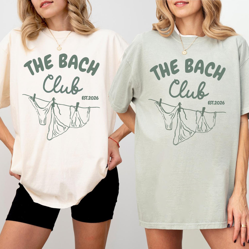 Custom Bach Club Bikini Doodle Comfort Colors Bachelorette Party T-Shirt