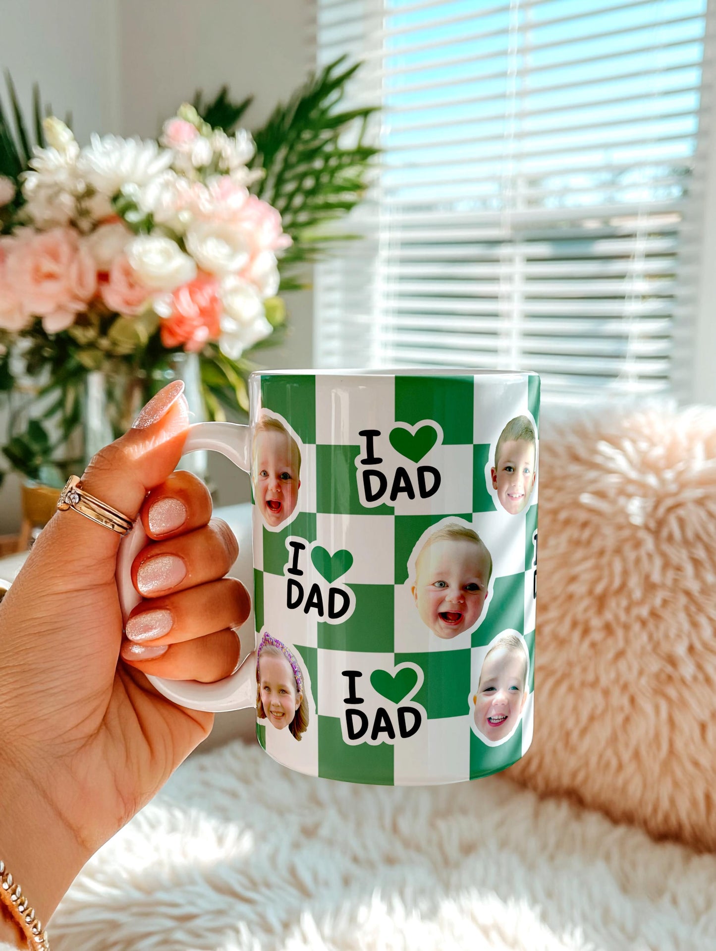 Custom Baby Photo Dad Mug – Retro Father's Day Gift – view 5
