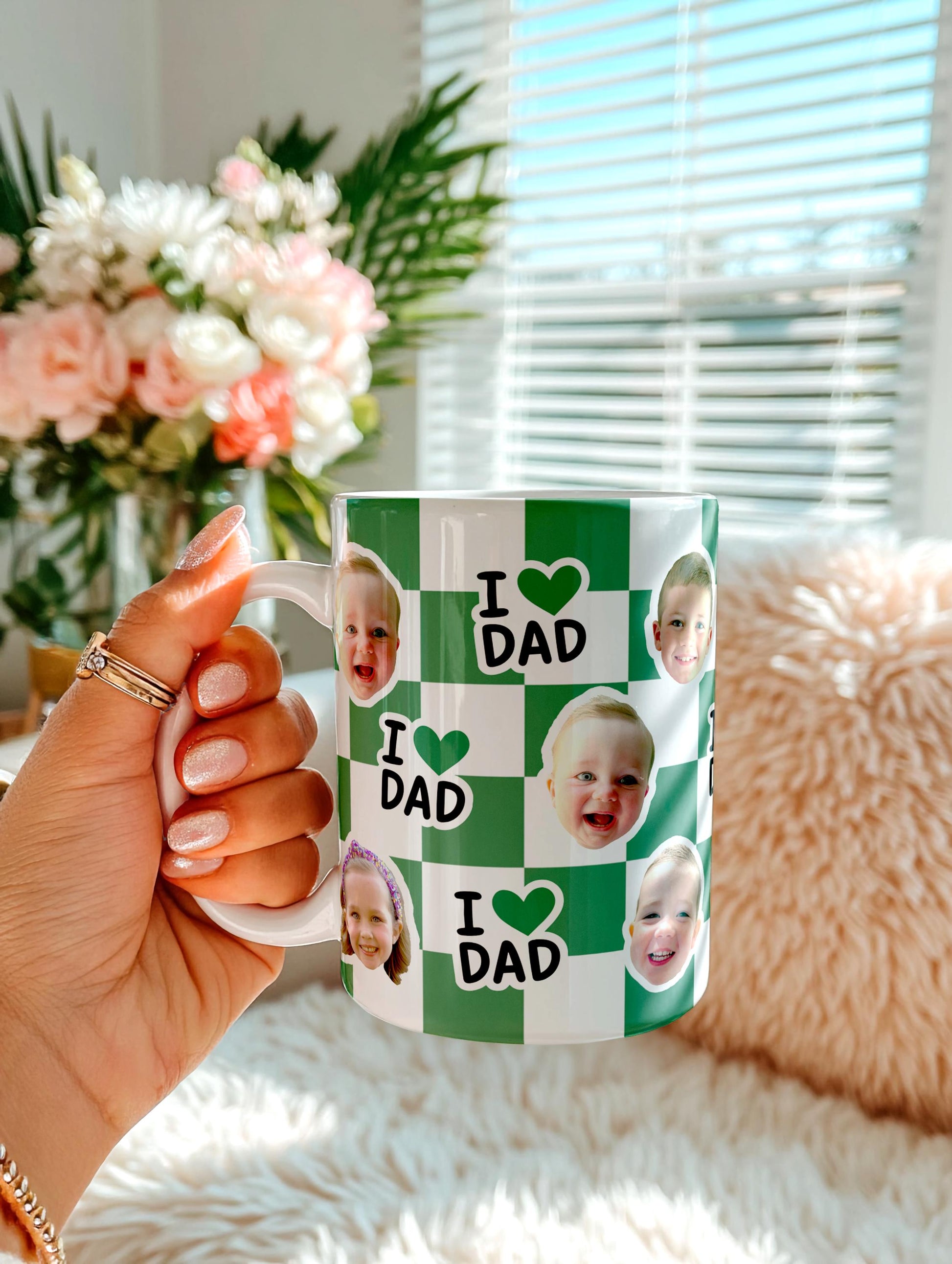 Custom Baby Photo Dad Mug – Retro Father's Day Gift – view 5