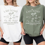Personalized Last Toast on the Coast Beach Bachelorette Party Shirts