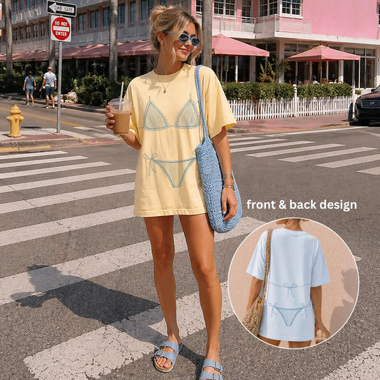 Bikini Cover-Up Tee – Oversized Comfort Colors Beach Shirt