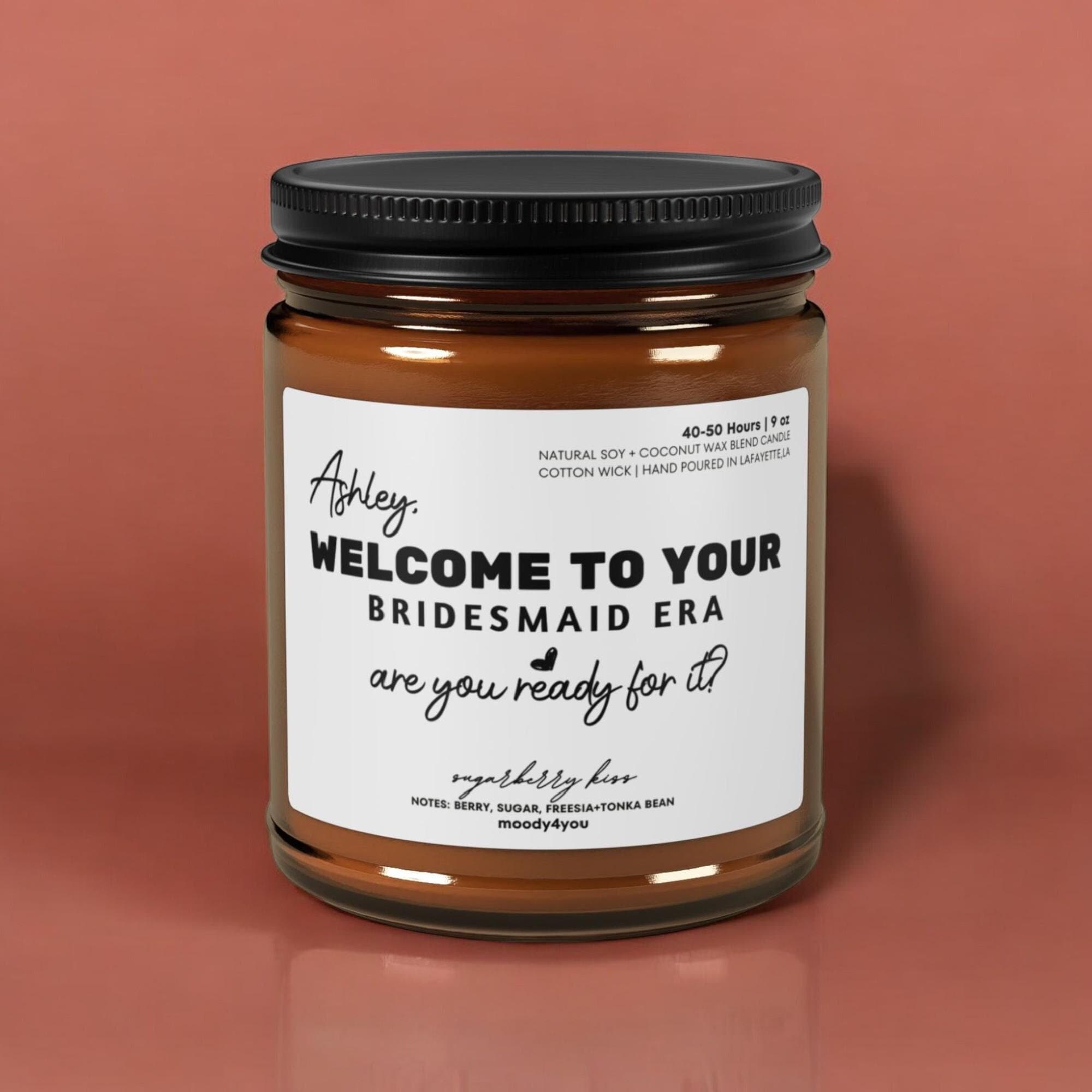 Personalized Bridesmaid Proposal Candle USA Made