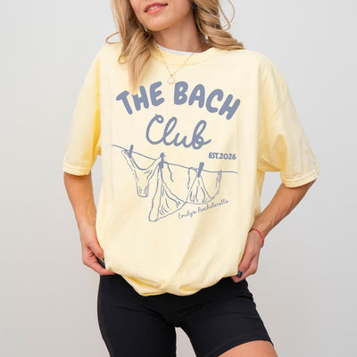 Custom Bach Club Bikini Doodle Comfort Colors Bachelorette Party T-Shirt