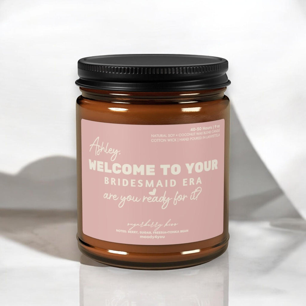 Personalized Bridesmaid Proposal Candle USA Made