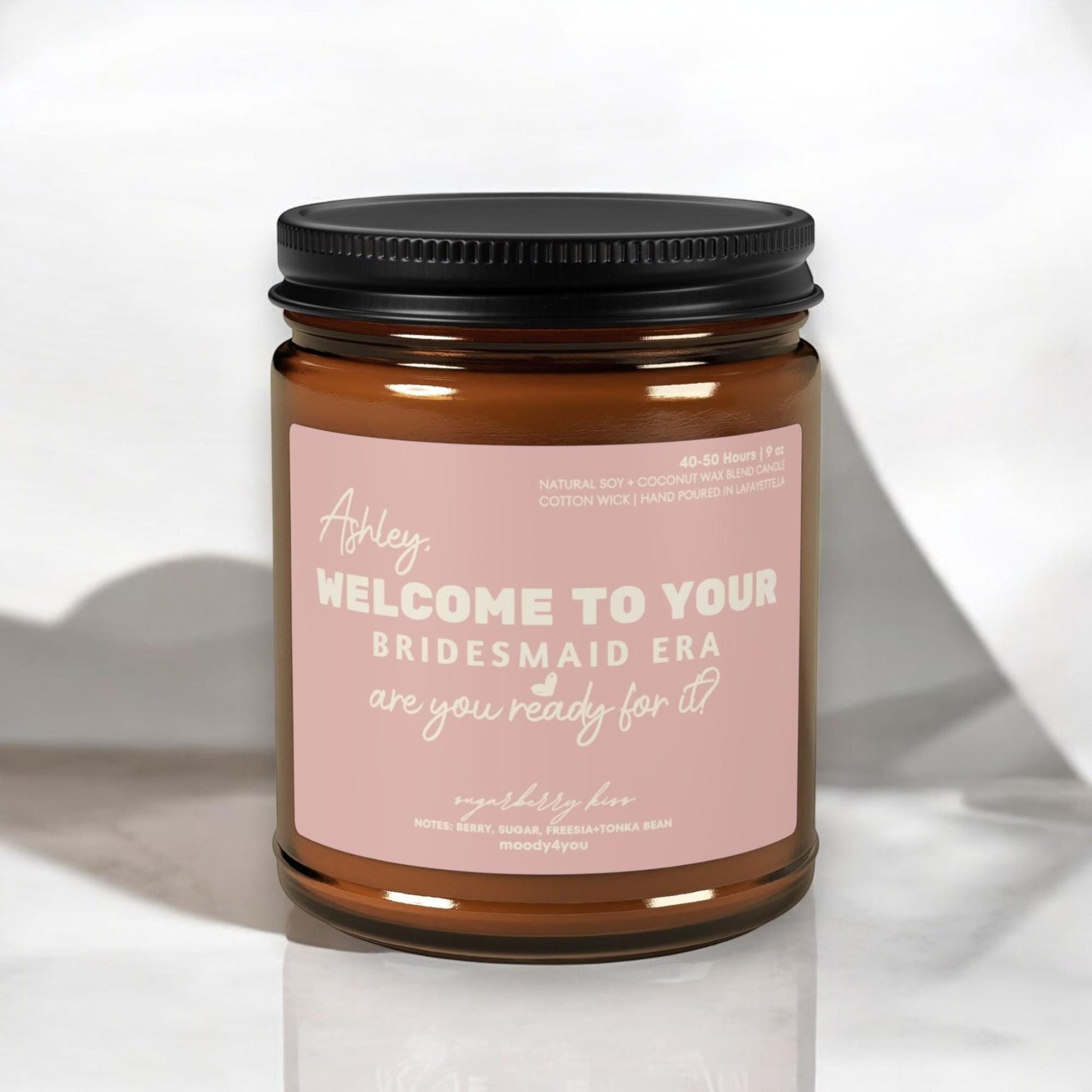Bridesmaid Proposal Candle – Custom USA Made Soy – view 2