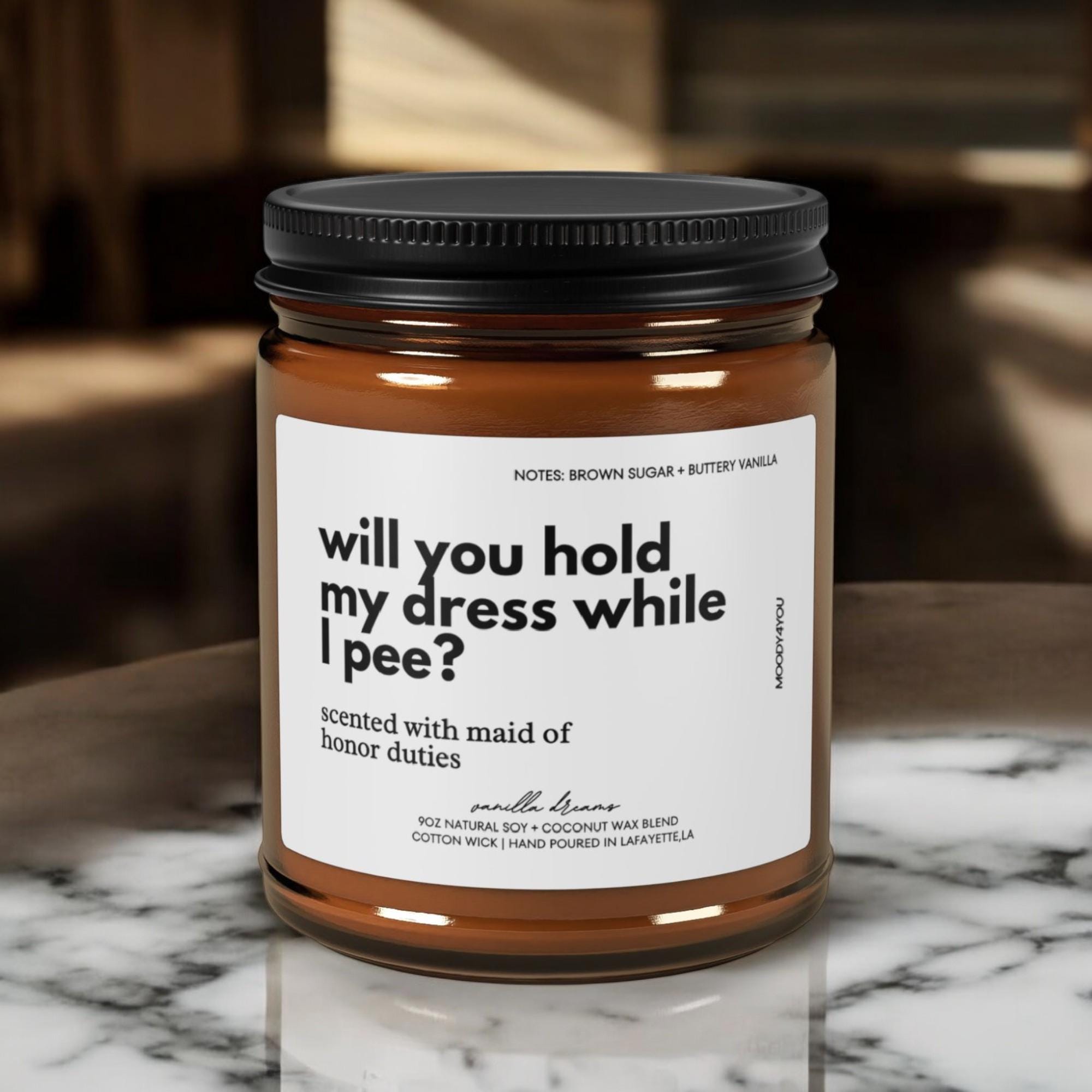 Maid Of Honor Bridesmaid Proposal Candle Soy Candle