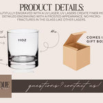 Custom Groomsmen Engraved Rocks Glass
