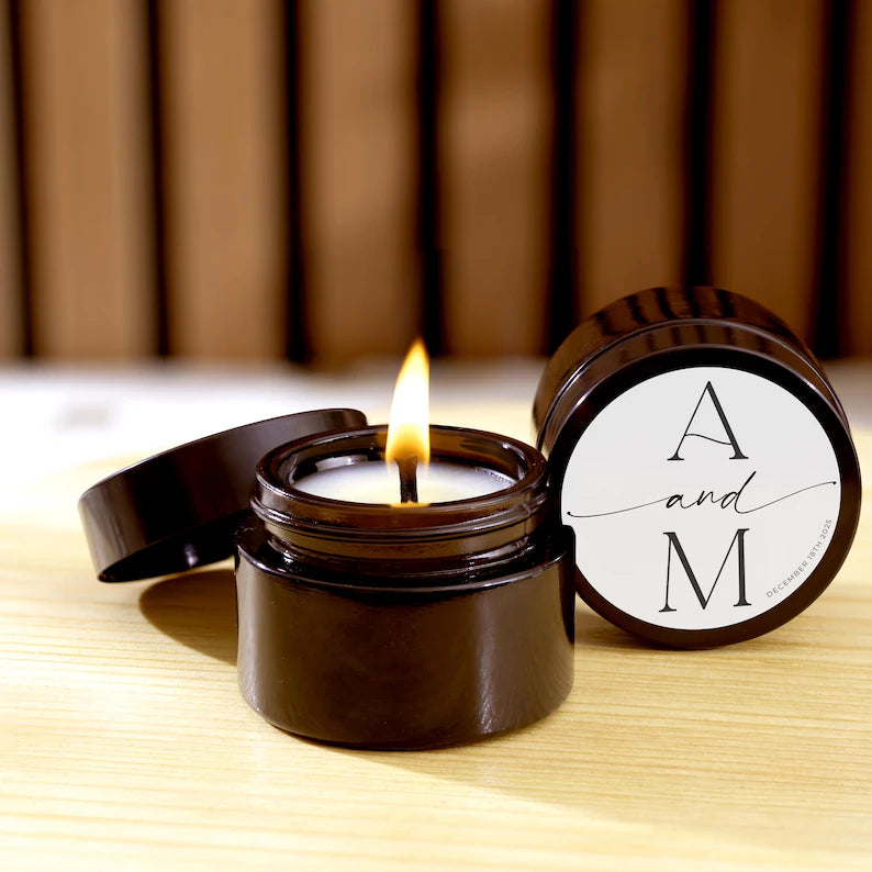 Wedding Favor Mini Candles – Custom Bridal Shower Soy – view 2